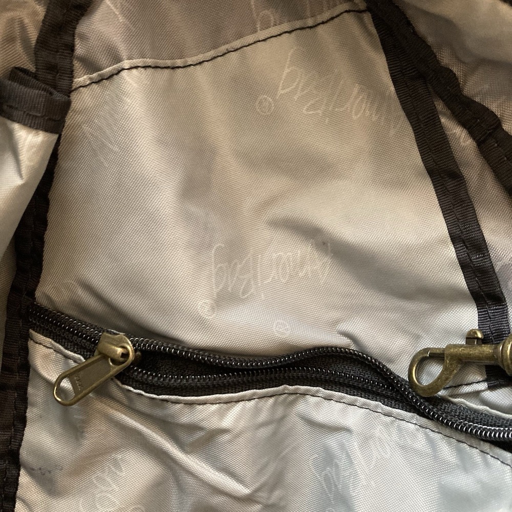 Vtg LL Bean AmeriBag Healthy Back Sling Backpack Black Microsuede 17" x 12" - Picture 9 of 14